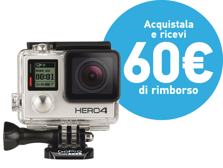 Gopro 4 Black €60 di Rimborso